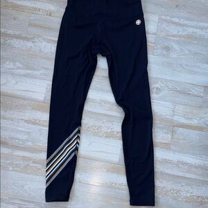 Tory Sport Women’s Navy Leggings with Striped Detail
